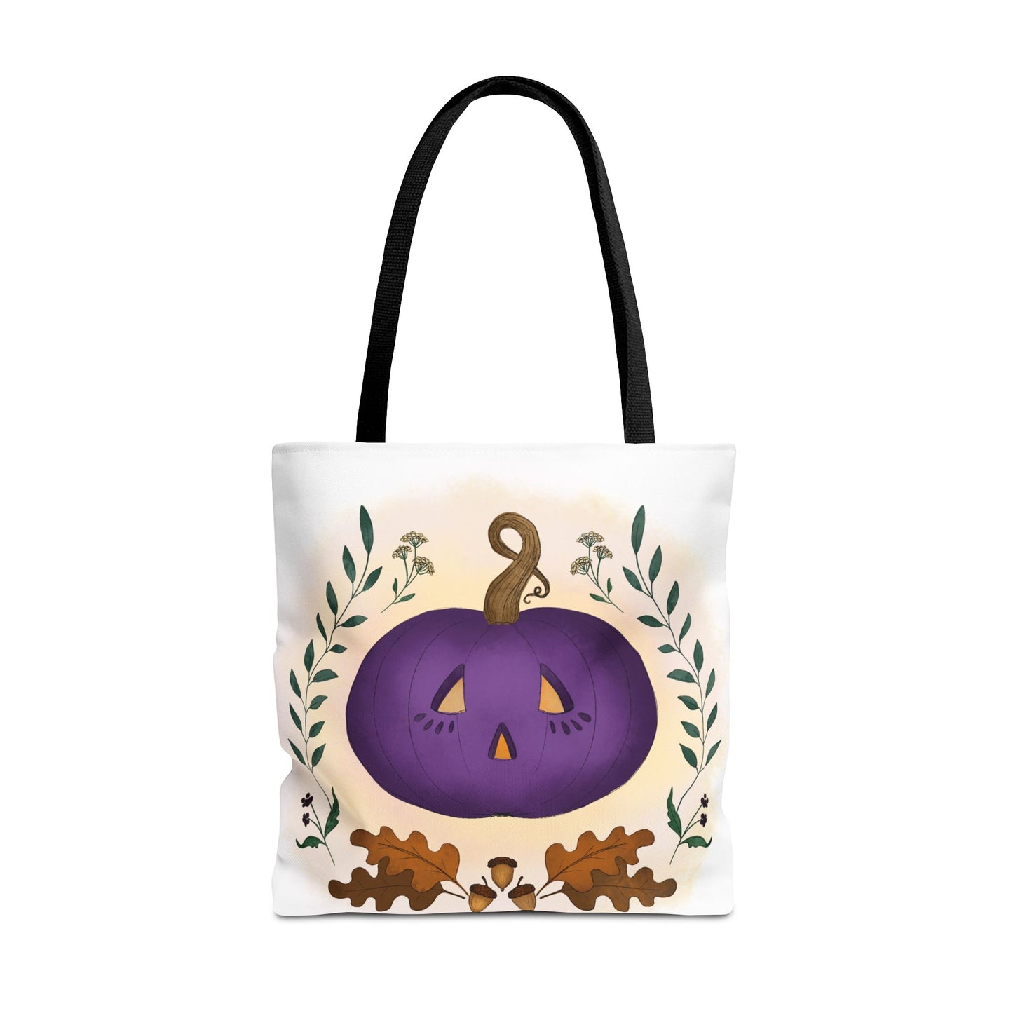 Autumn Pumpkin Vine Halloween Tote Bag