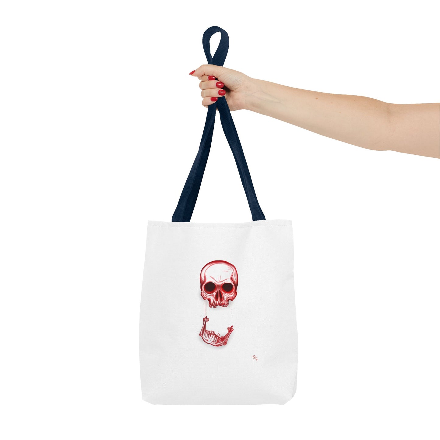 Red Skull Halloween Tote Bag