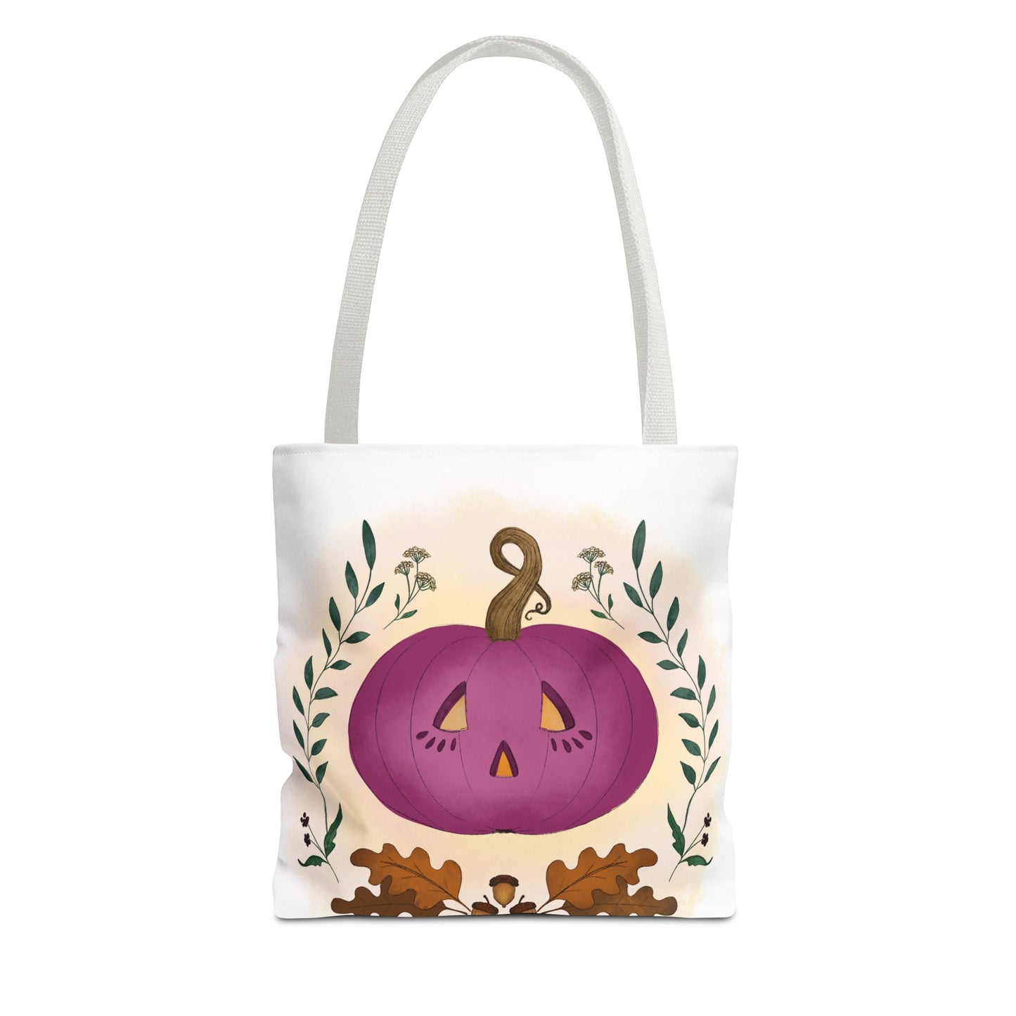 Autumn Pumpkin Vine Halloween Tote Bag