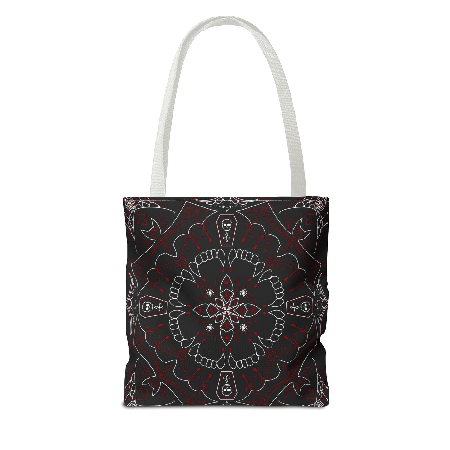 Skull and Coffin Gothic Halloween Tote Bag