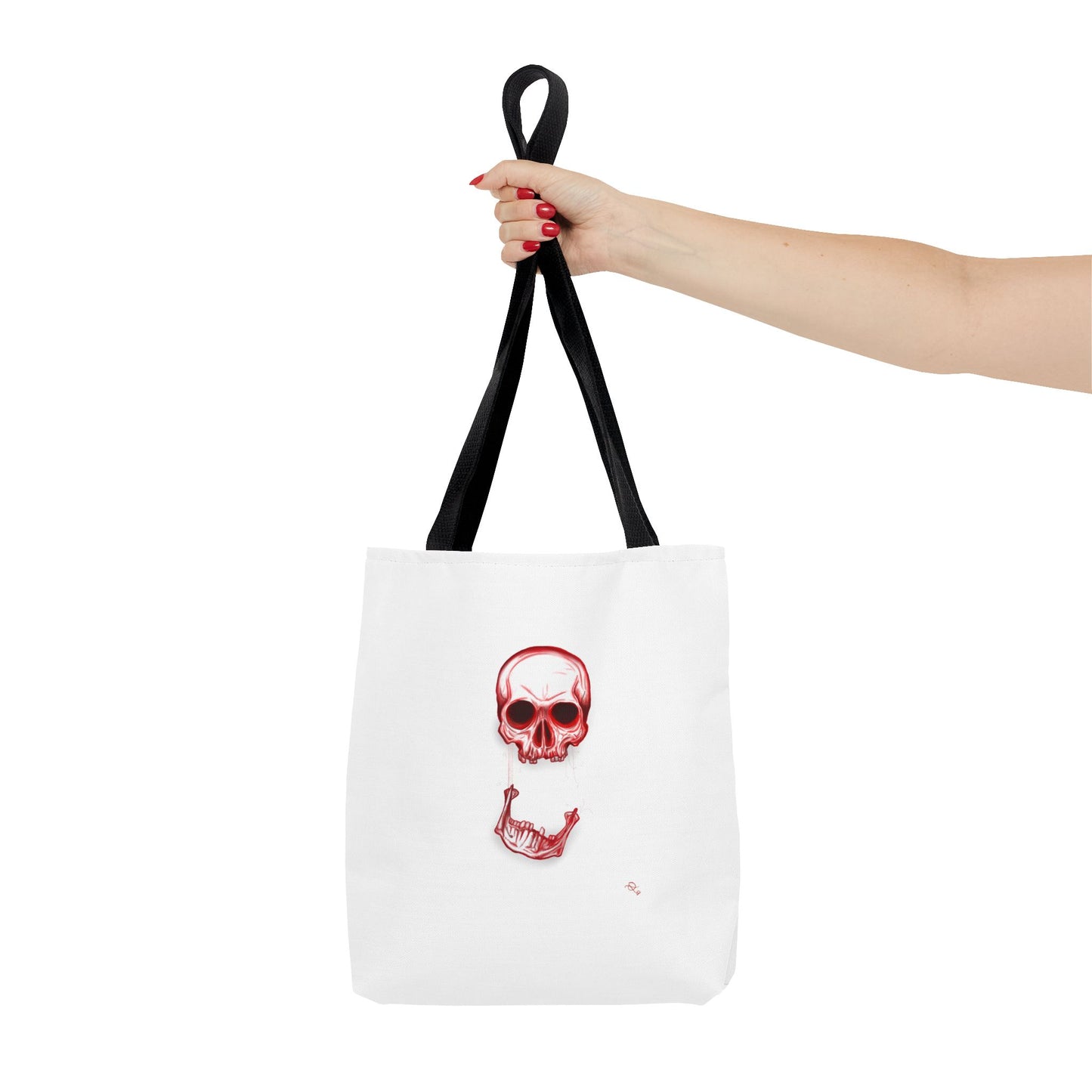 Red Skull Halloween Tote Bag