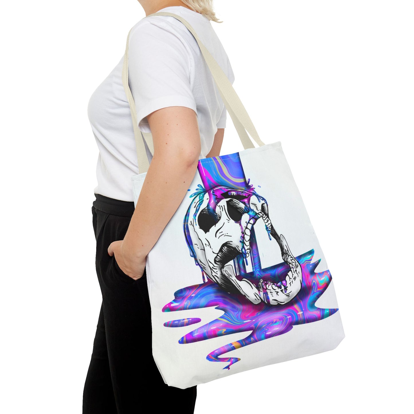 Painted Skull Halloween Tote Bag