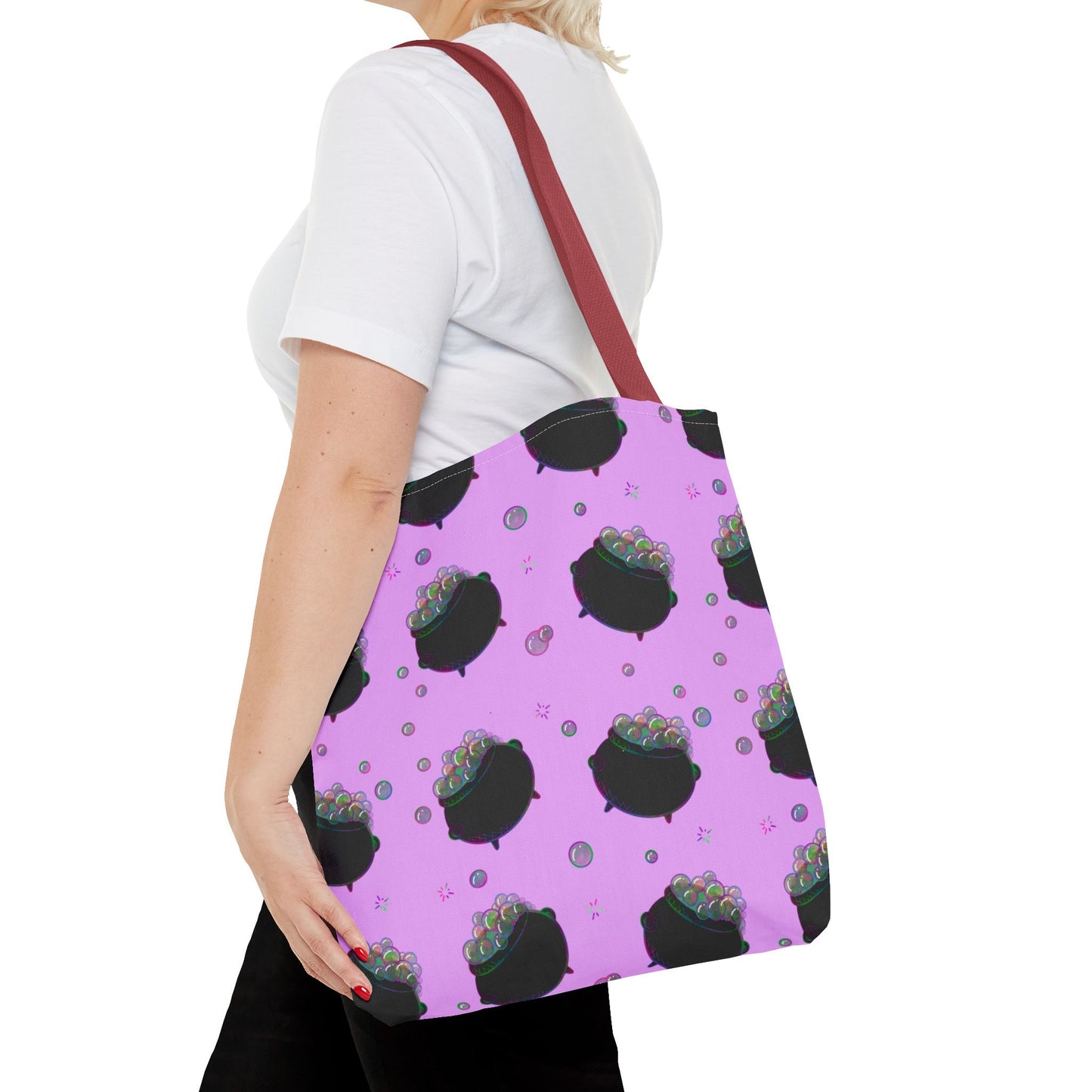 Pink cauldron Halloween Tote Bag