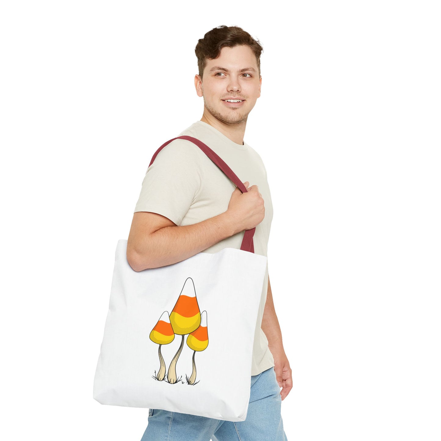 Candy Corn Mushroom Halloween Tote Bag