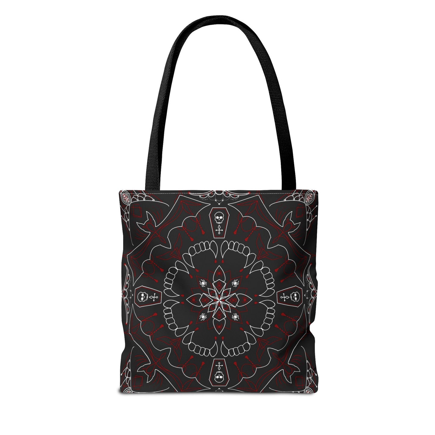 Skull and Coffin Gothic Halloween Tote Bag