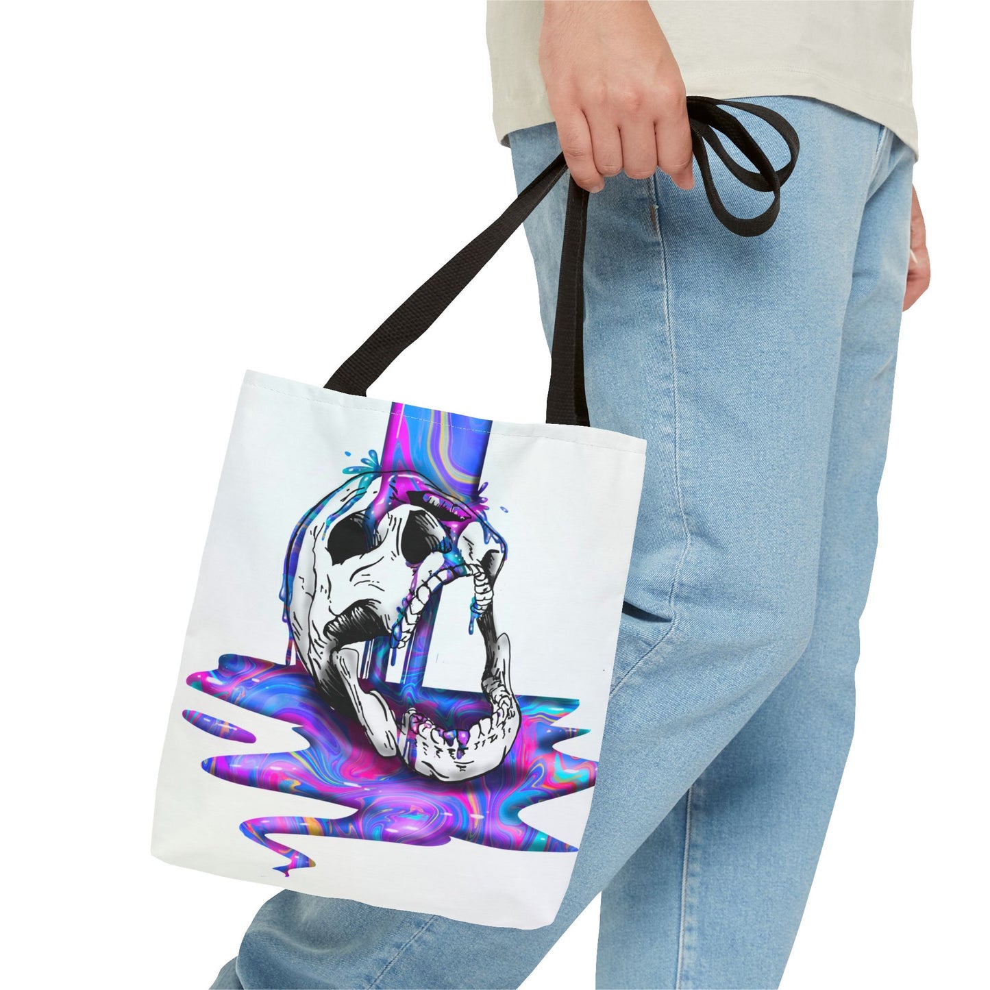 Painted Skull Halloween Tote Bag