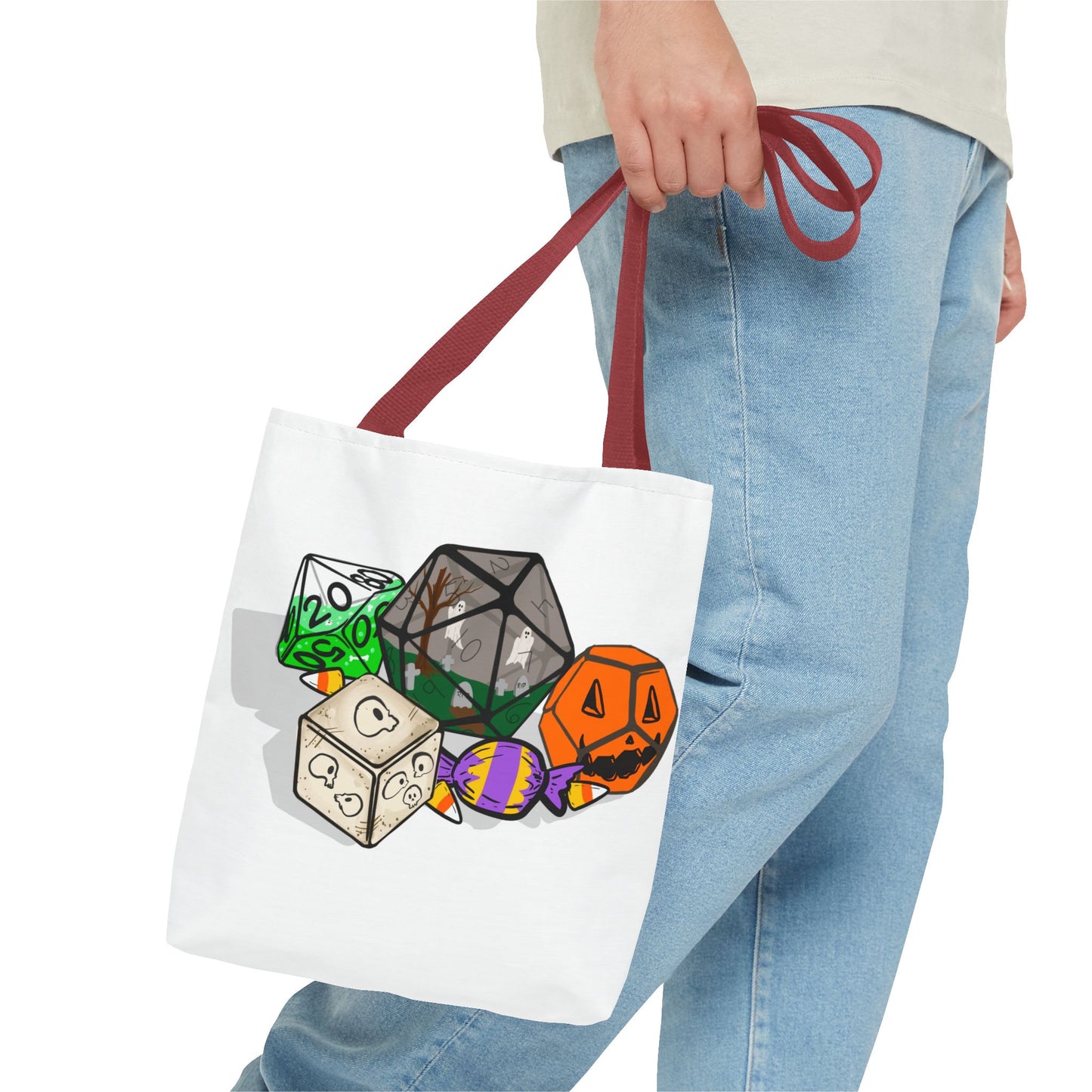 Spooky Dice Halloween Tote Bag