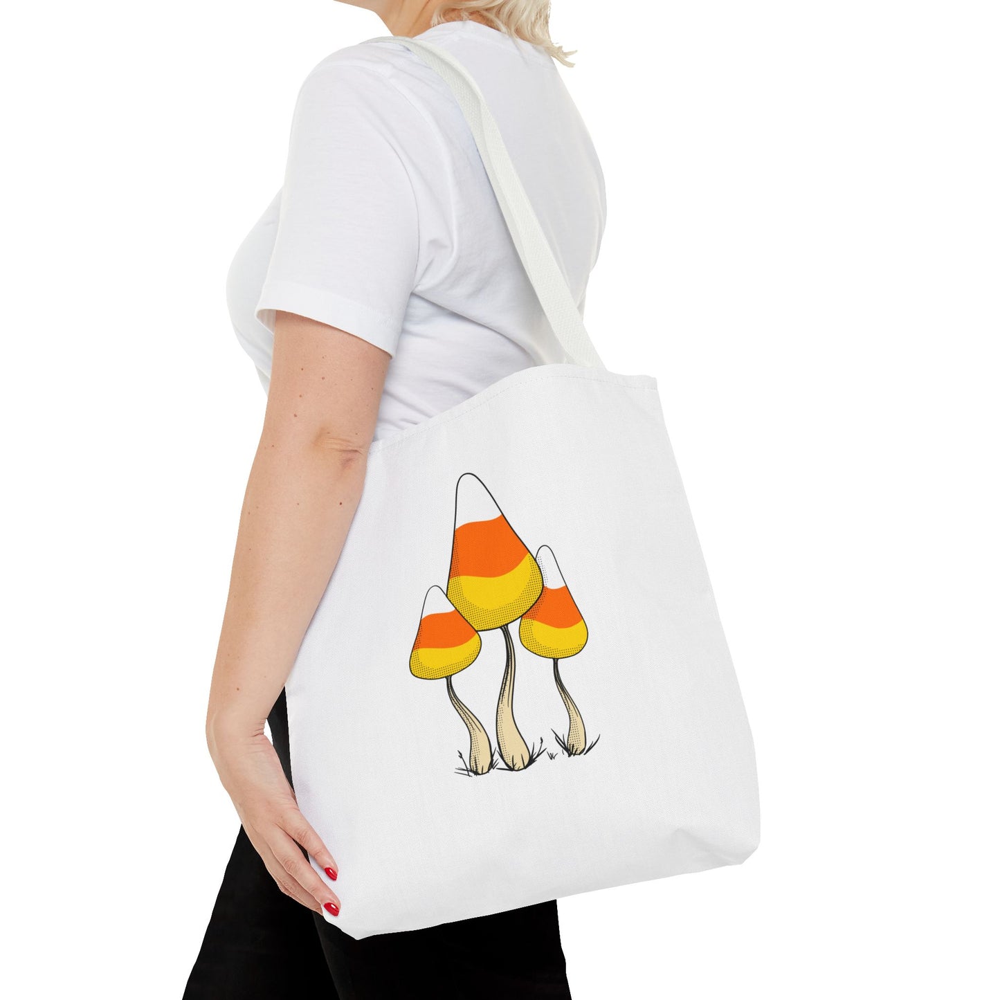 Candy Corn Mushroom Halloween Tote Bag