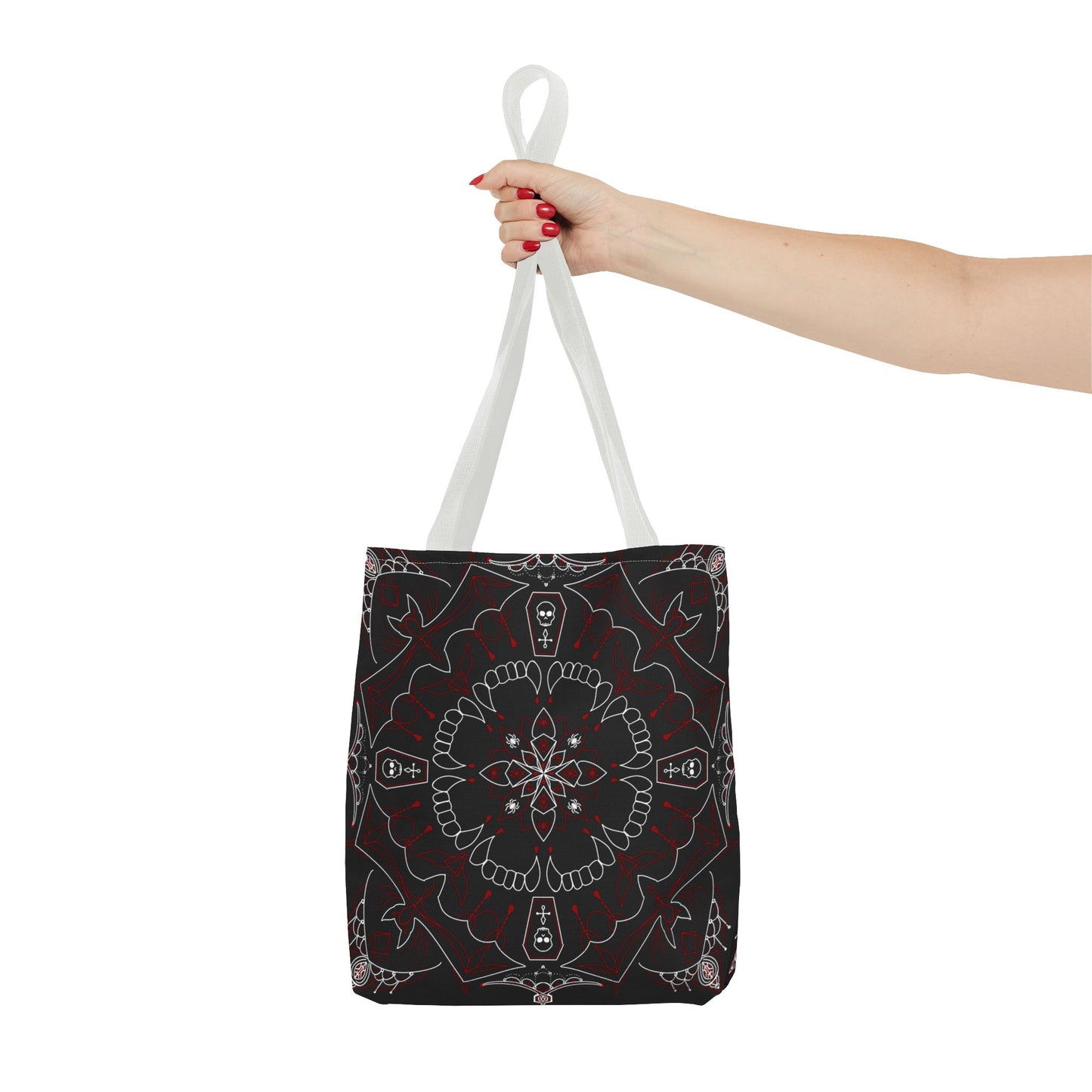 Skull and Coffin Gothic Halloween Tote Bag