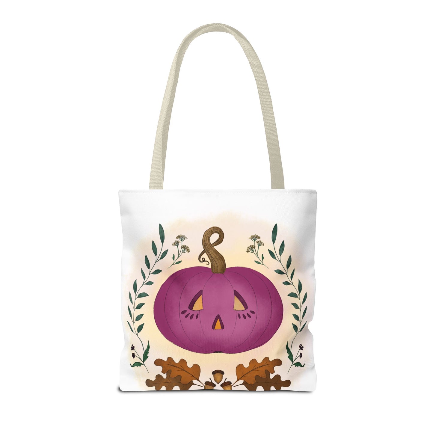 Autumn Pumpkin Vine Halloween Tote Bag