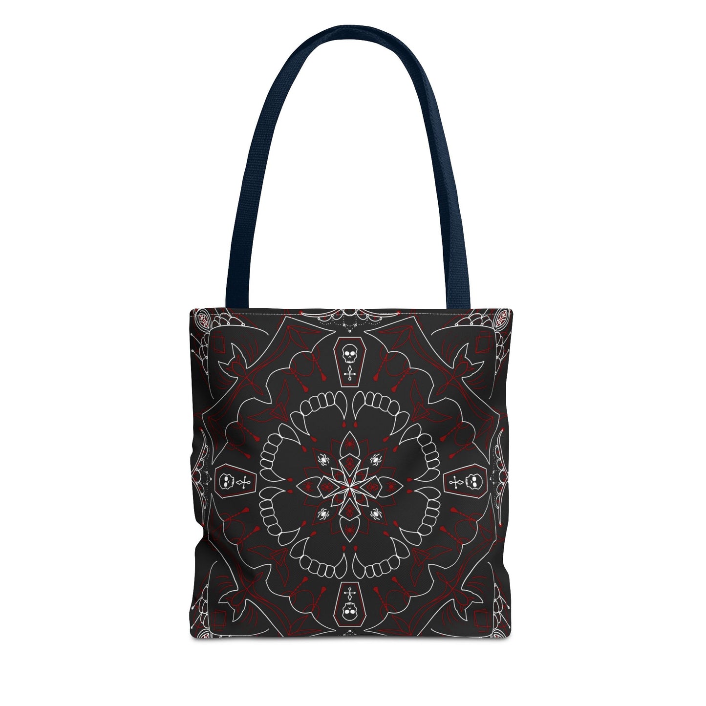 Skull and Coffin Gothic Halloween Tote Bag