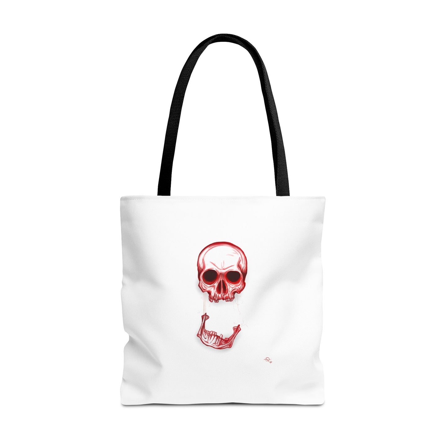 Red Skull Halloween Tote Bag