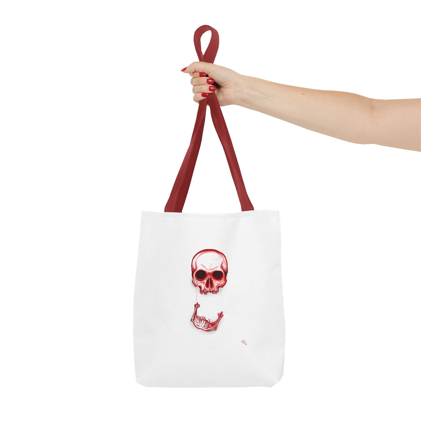 Red Skull Halloween Tote Bag