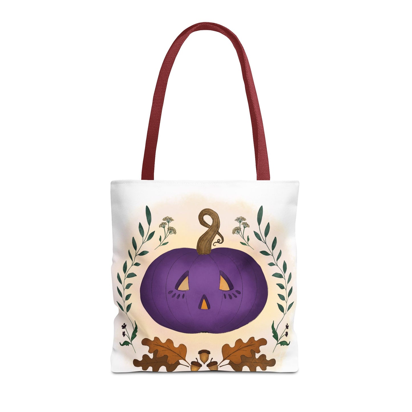 Autumn Pumpkin Vine Halloween Tote Bag