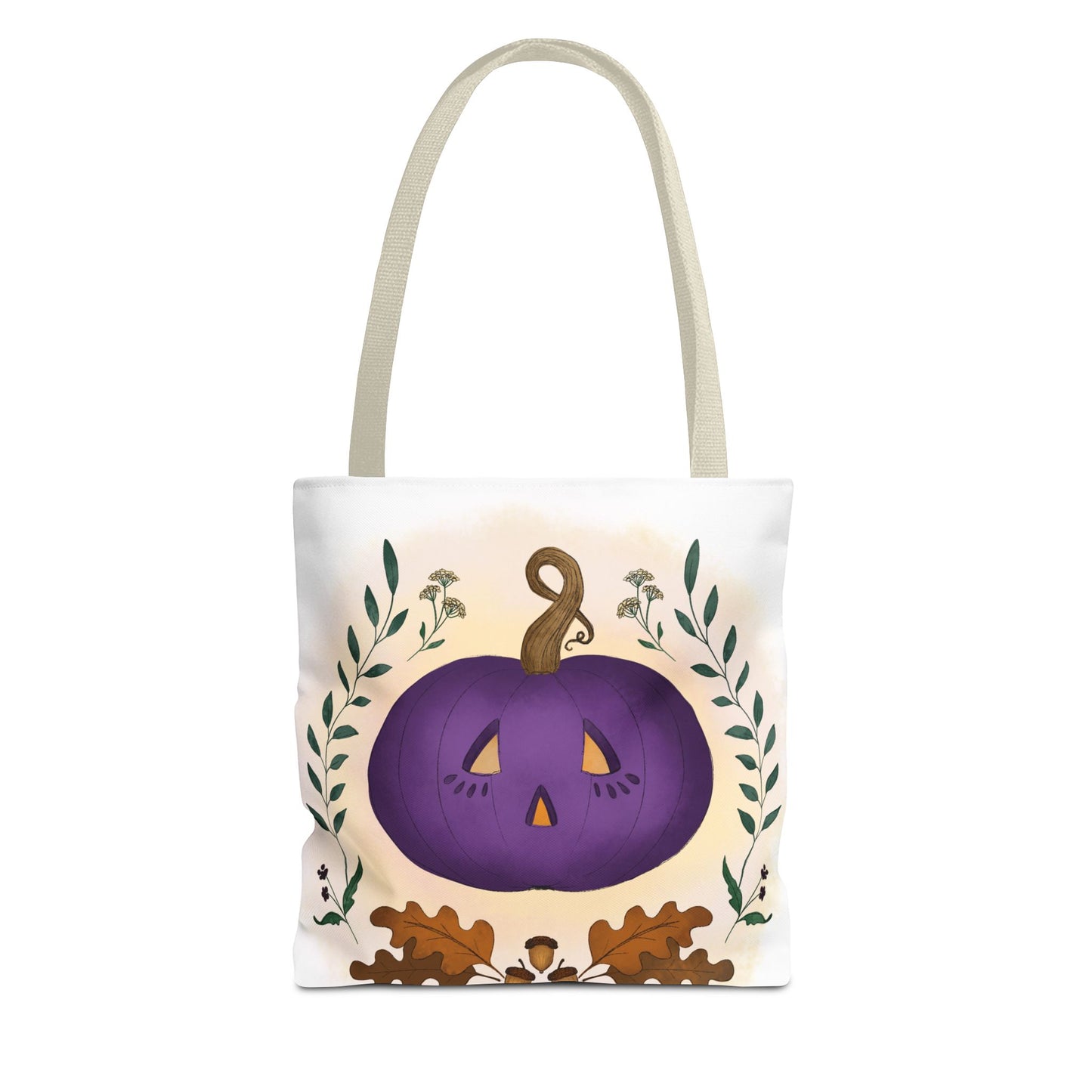 Autumn Pumpkin Vine Halloween Tote Bag