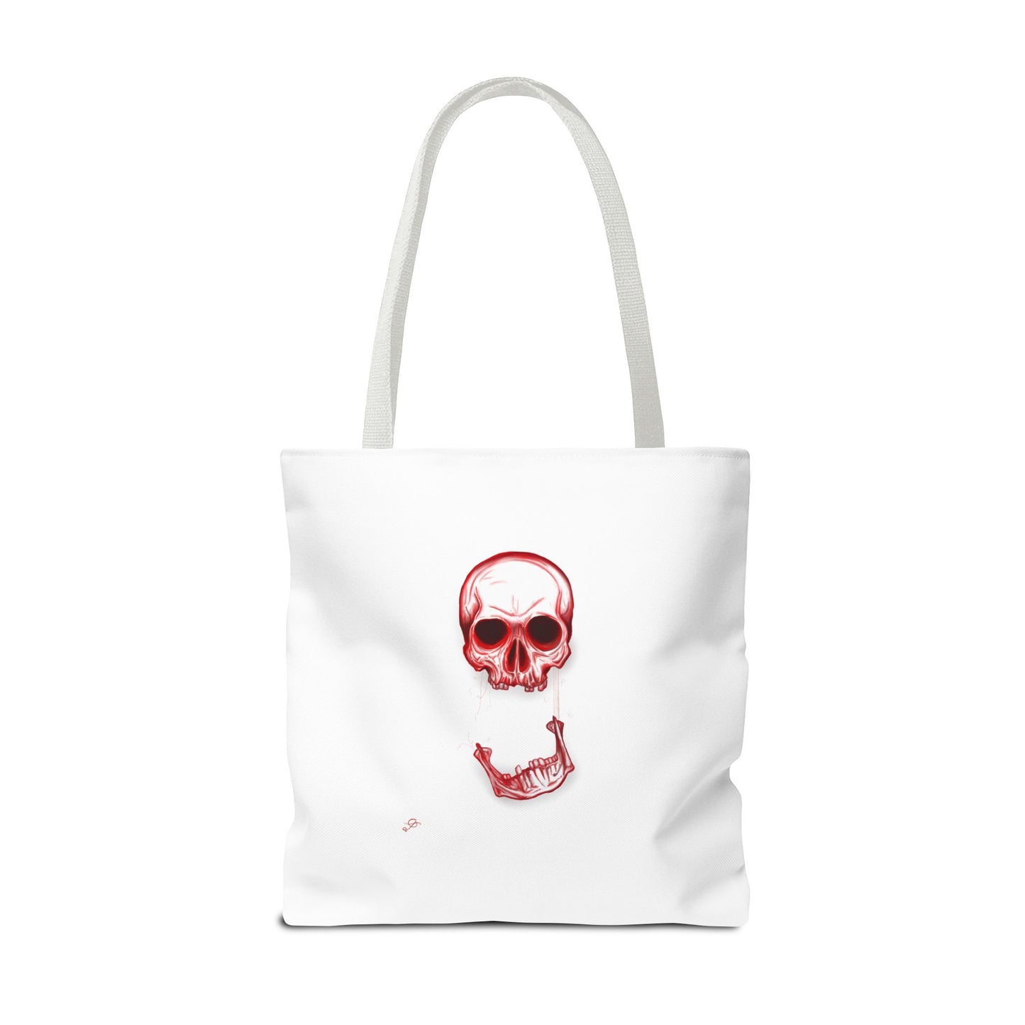 Red Skull Halloween Tote Bag