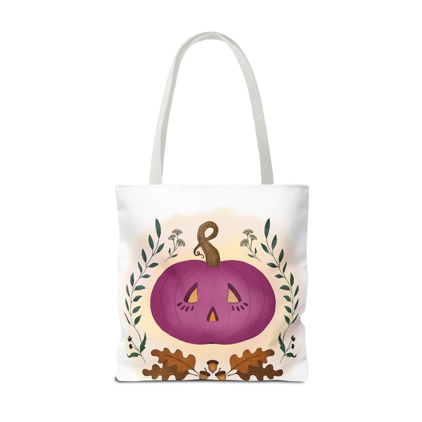 Autumn Pumpkin Vine Halloween Tote Bag