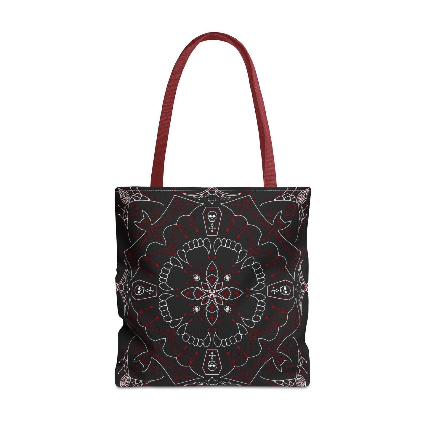 Skull and Coffin Gothic Halloween Tote Bag