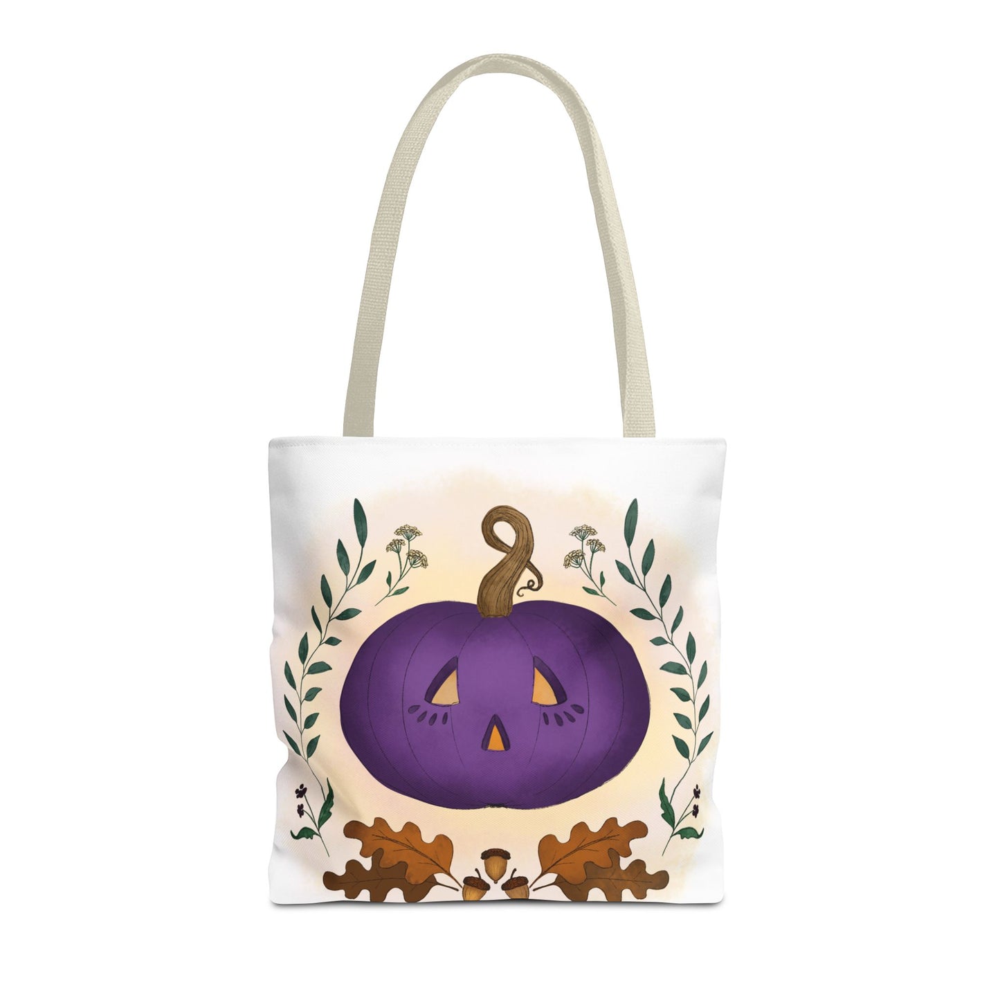 Autumn Pumpkin Vine Halloween Tote Bag