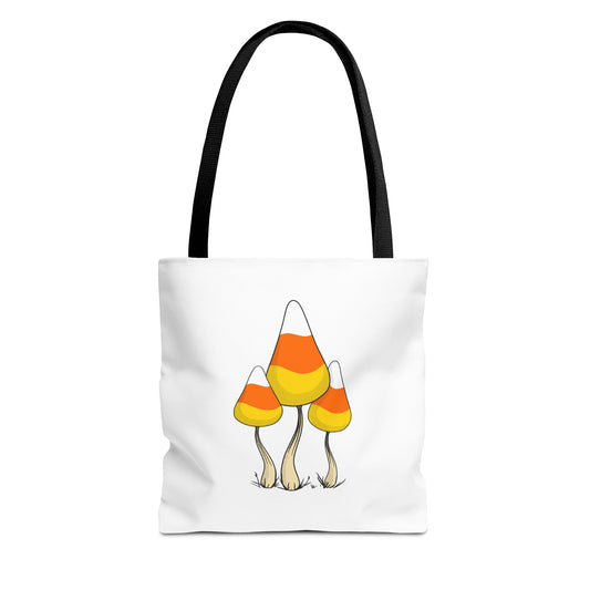 Candy Corn Mushroom Halloween Tote Bag