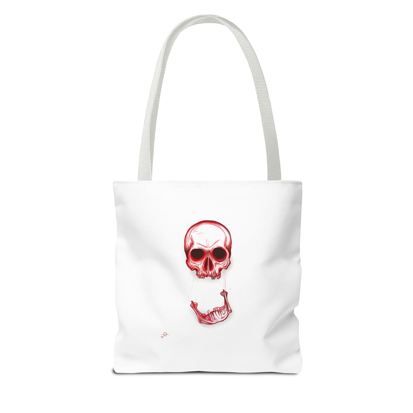 Red Skull Halloween Tote Bag