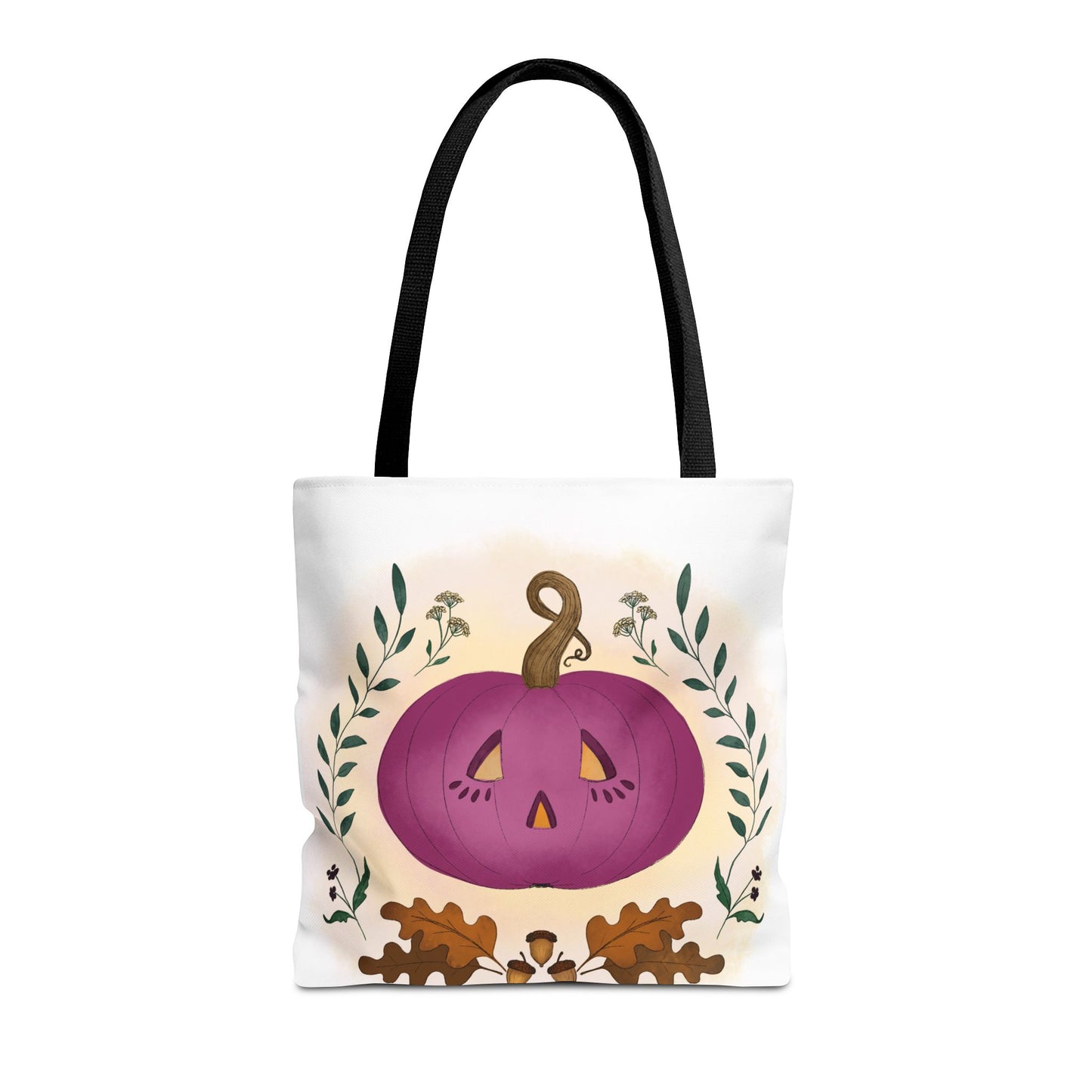 Autumn Pumpkin Vine Halloween Tote Bag