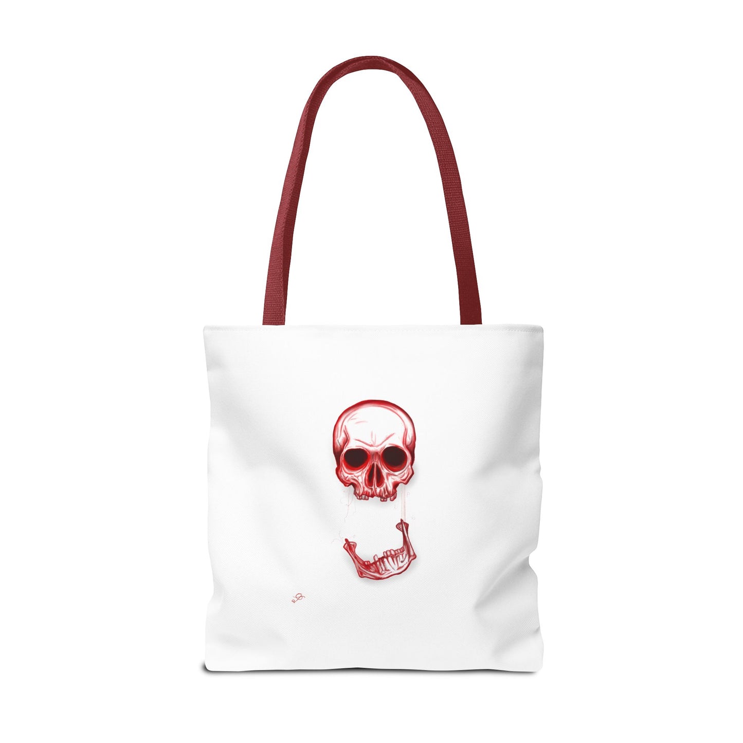 Red Skull Halloween Tote Bag