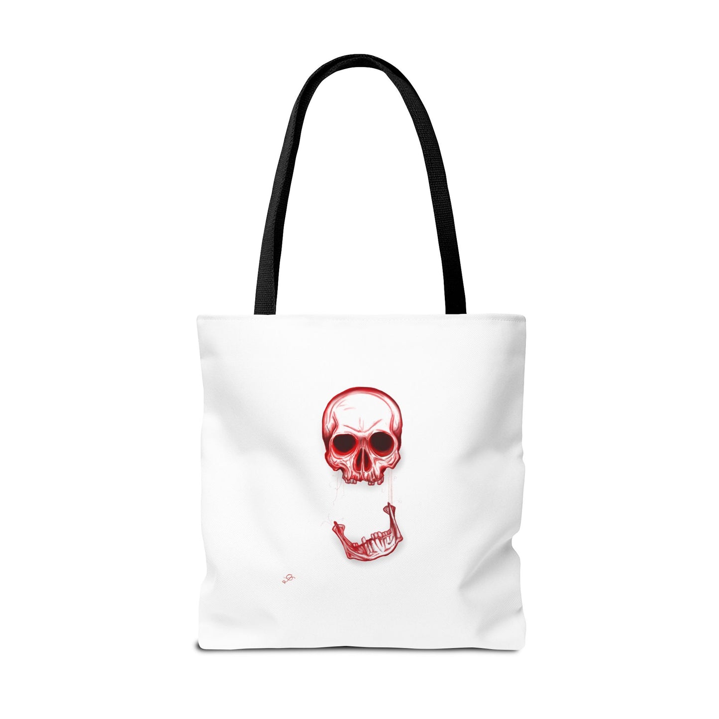 Red Skull Halloween Tote Bag