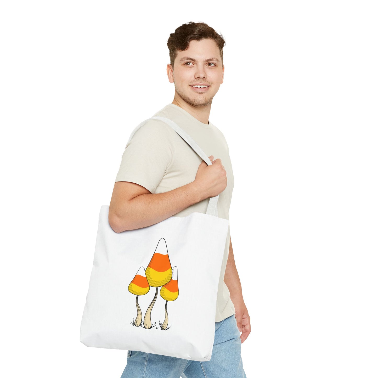 Candy Corn Mushroom Halloween Tote Bag