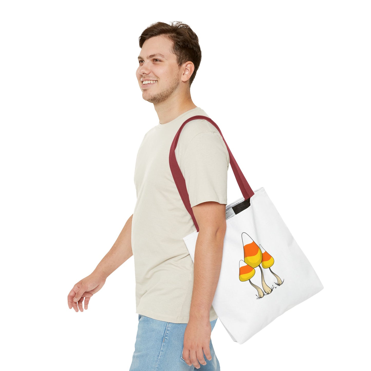 Candy Corn Mushroom Halloween Tote Bag