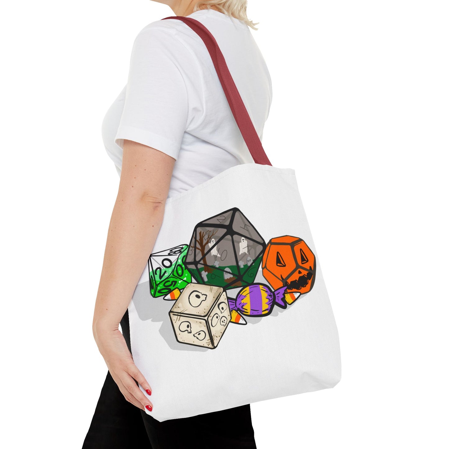 Spooky Dice Halloween Tote Bag