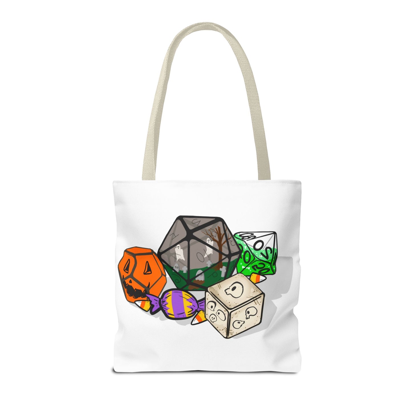 Spooky Dice Halloween Tote Bag