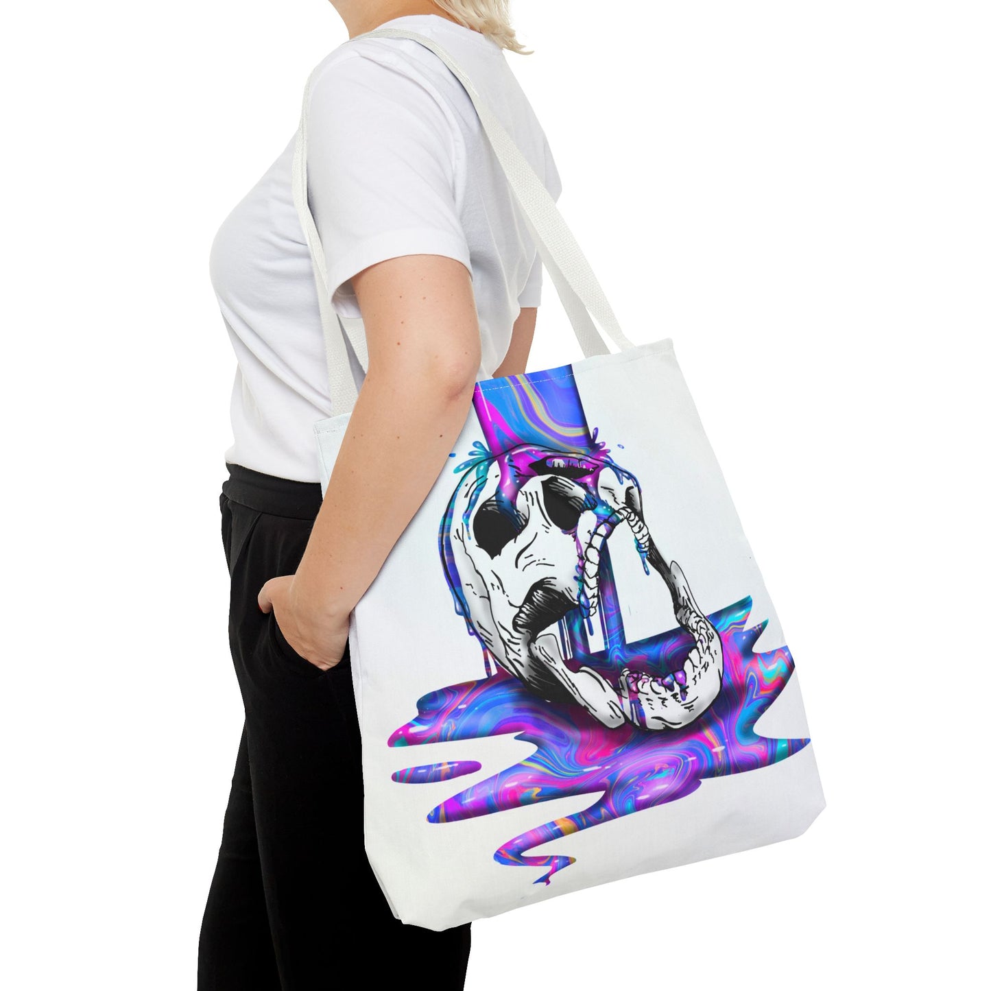 Painted Skull Halloween Tote Bag