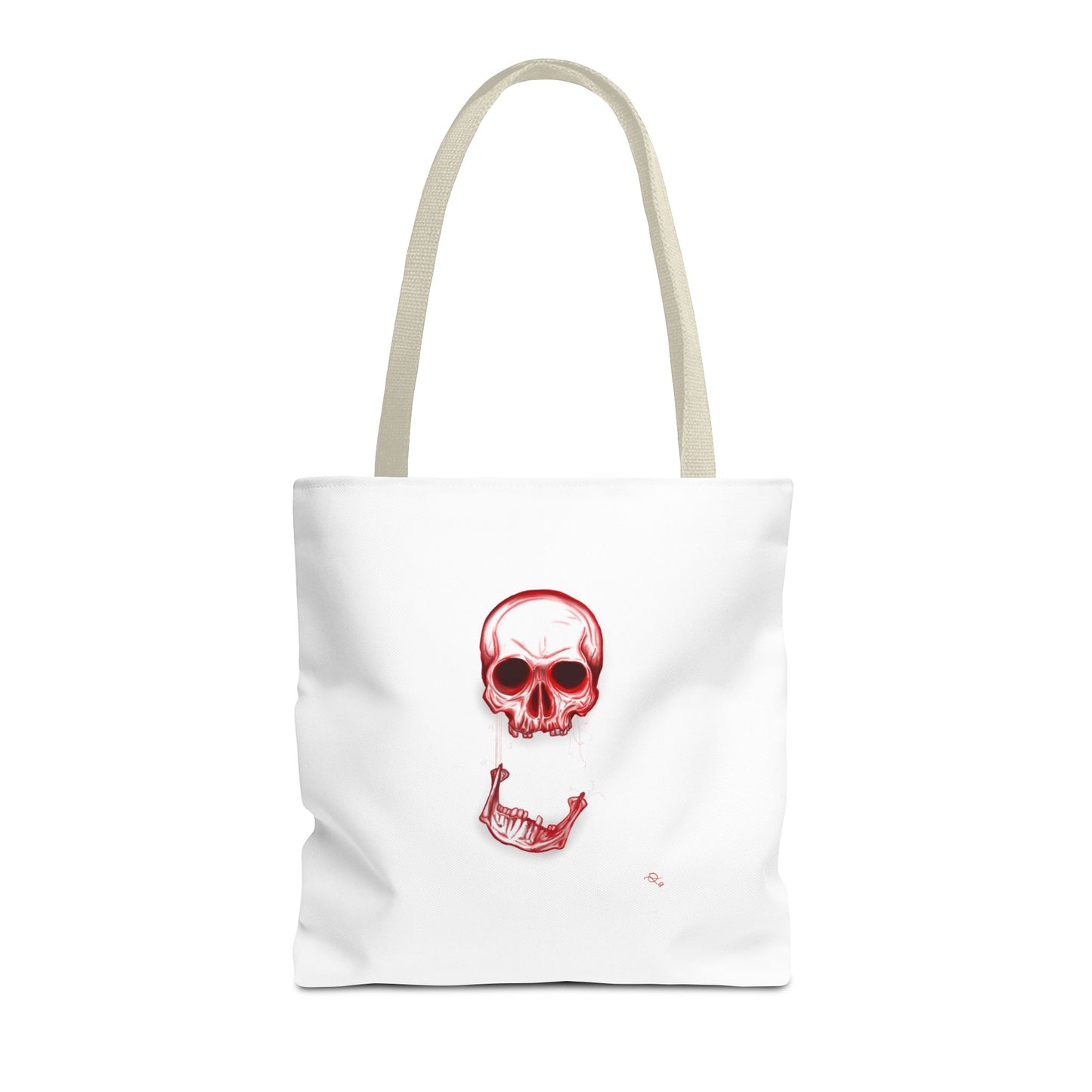 Red Skull Halloween Tote Bag