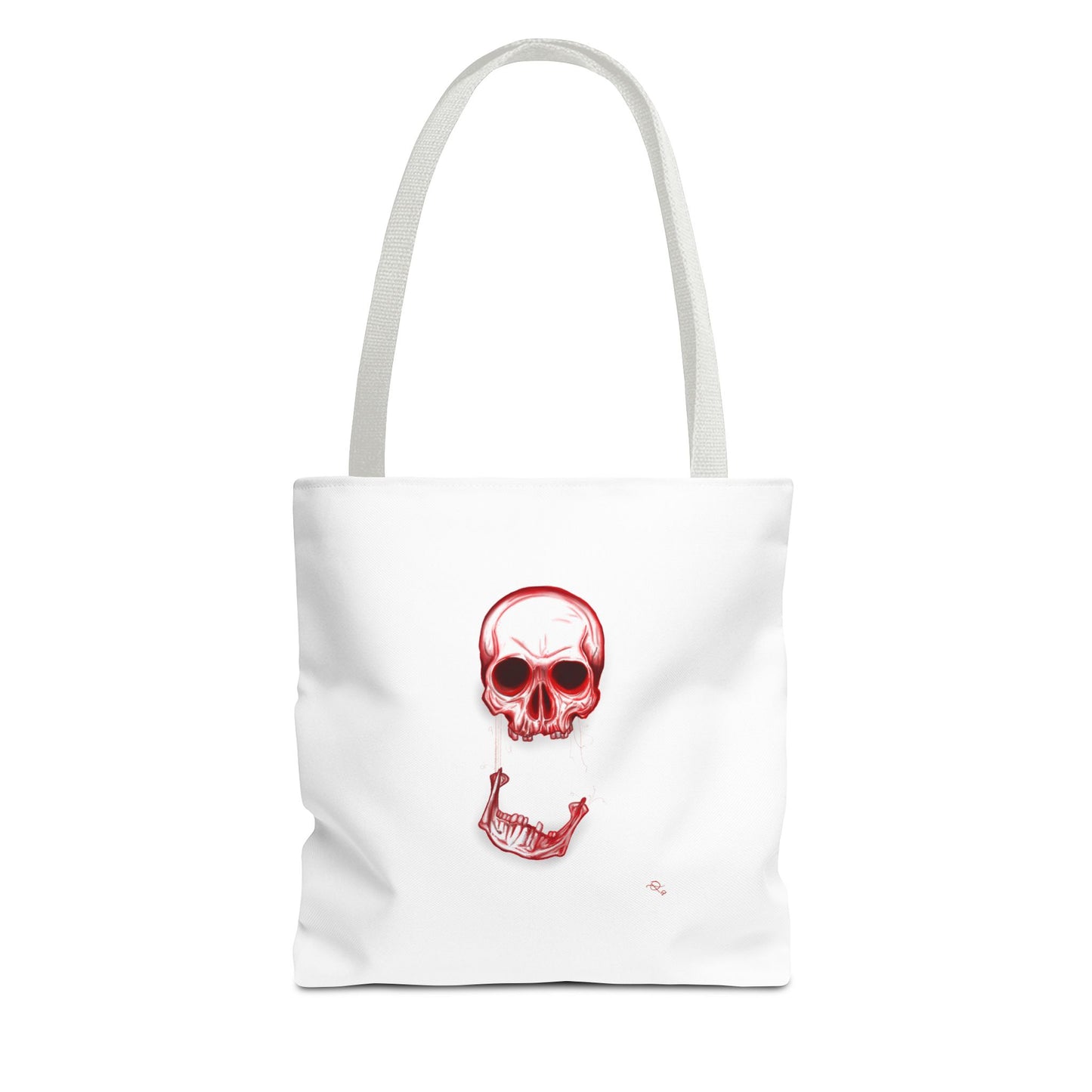 Red Skull Halloween Tote Bag