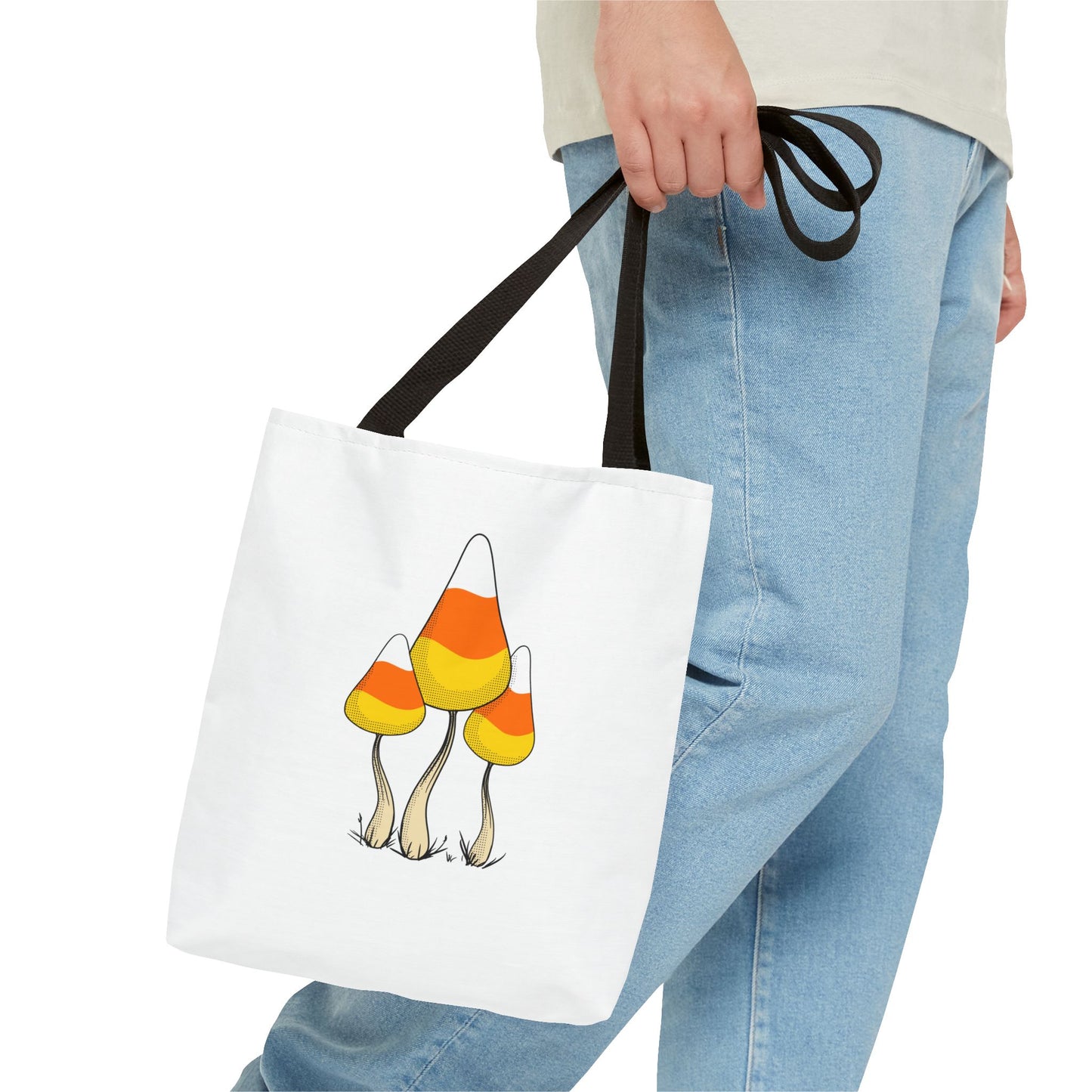 Candy Corn Mushroom Halloween Tote Bag