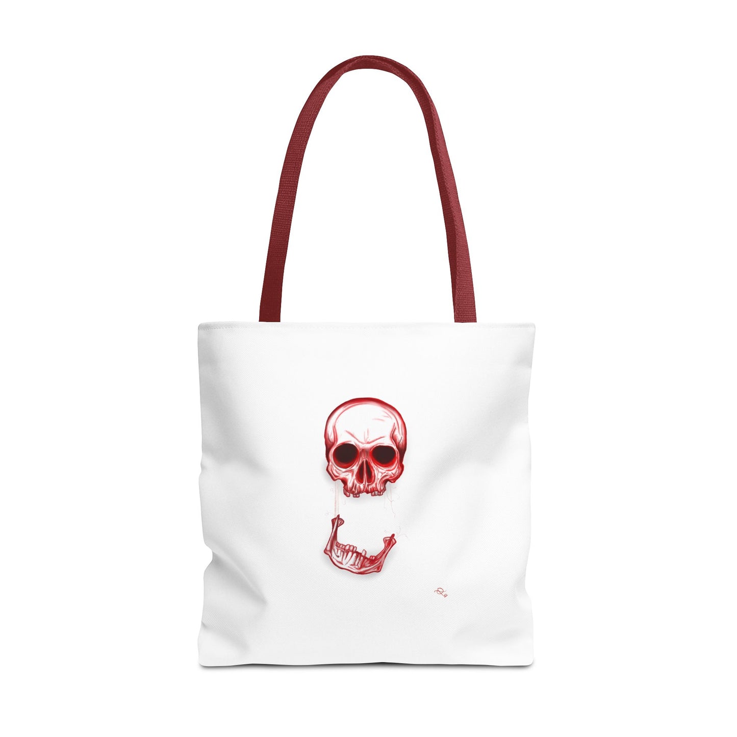 Red Skull Halloween Tote Bag