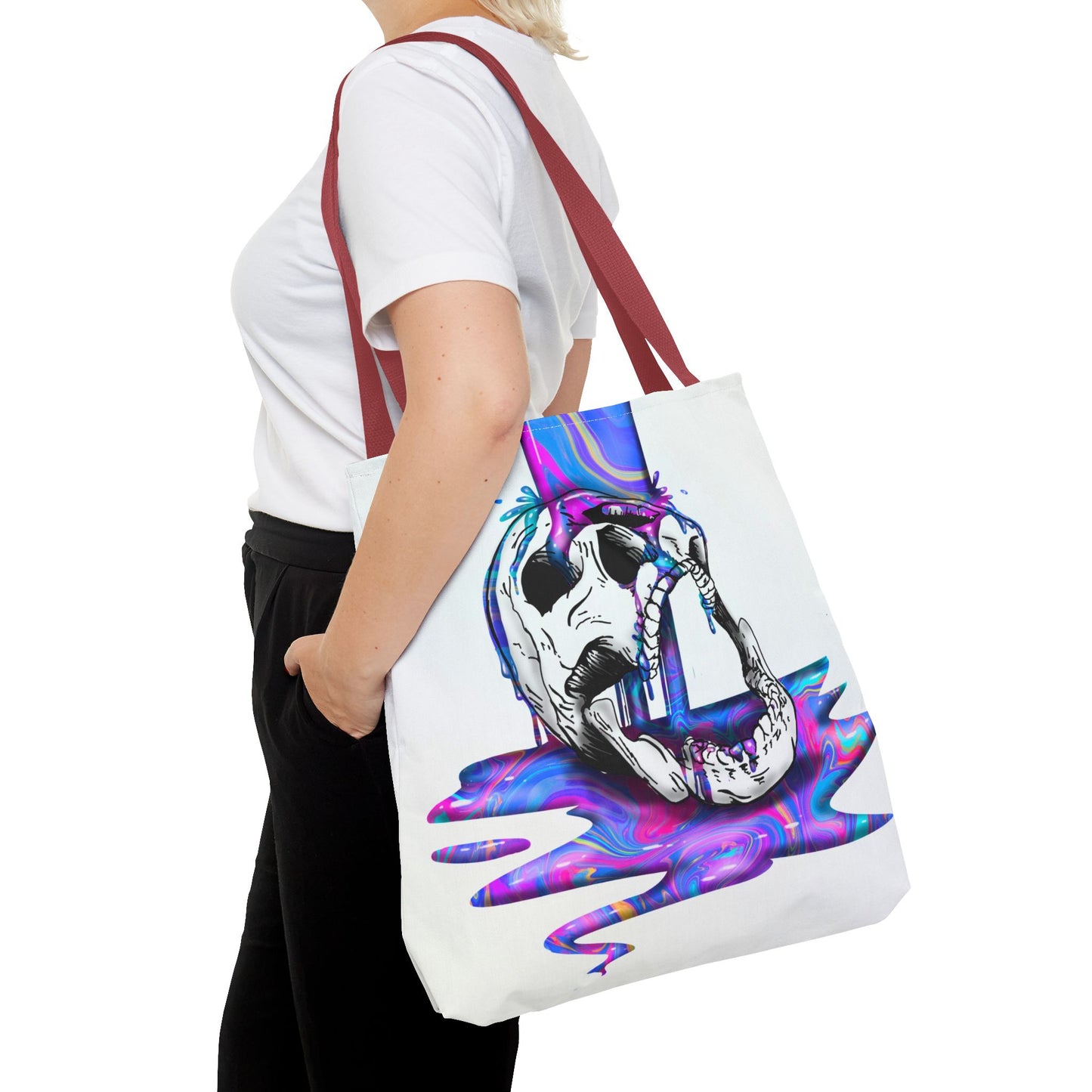 Painted Skull Halloween Tote Bag