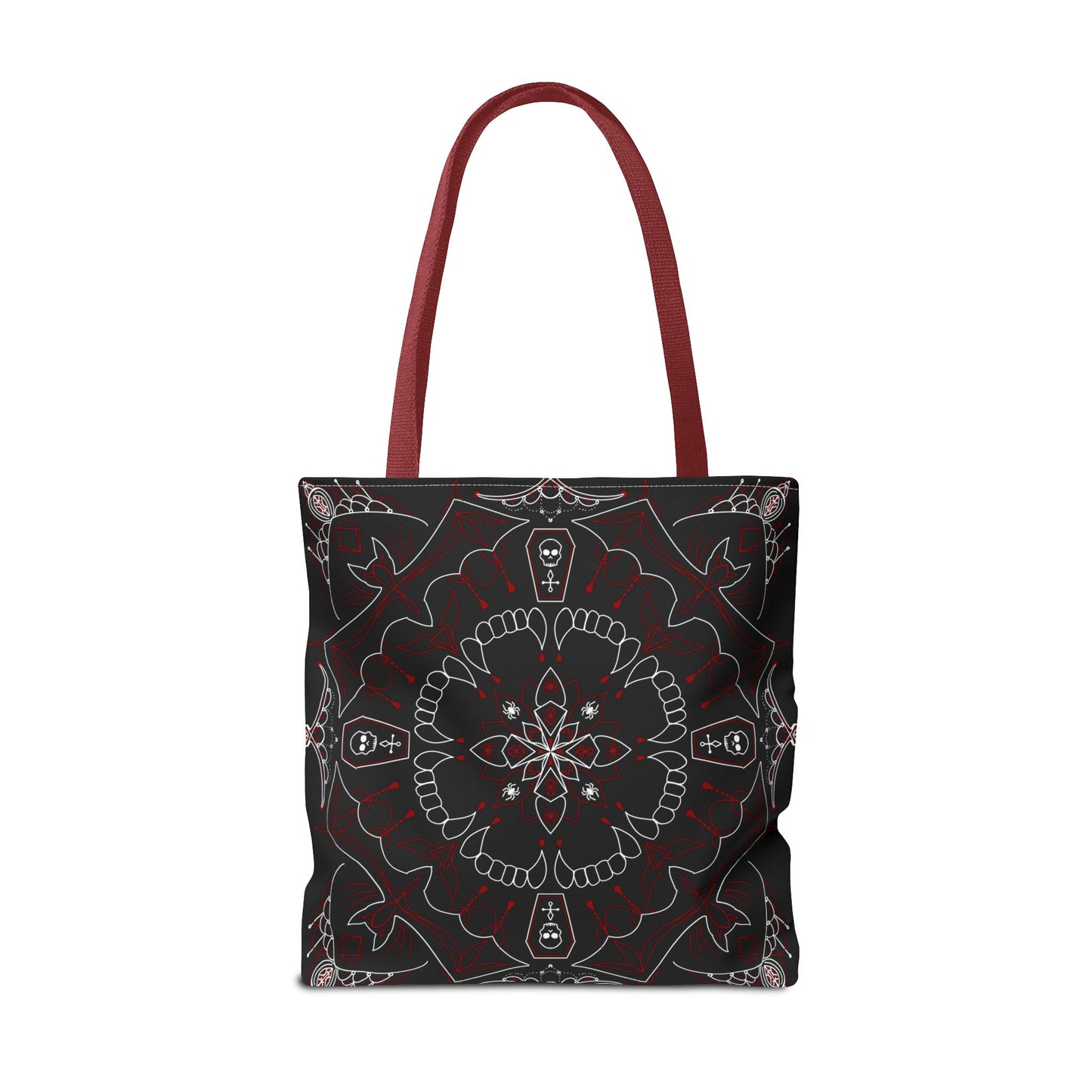 Skull and Coffin Gothic Halloween Tote Bag