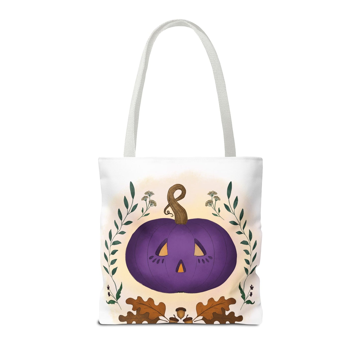 Autumn Pumpkin Vine Halloween Tote Bag