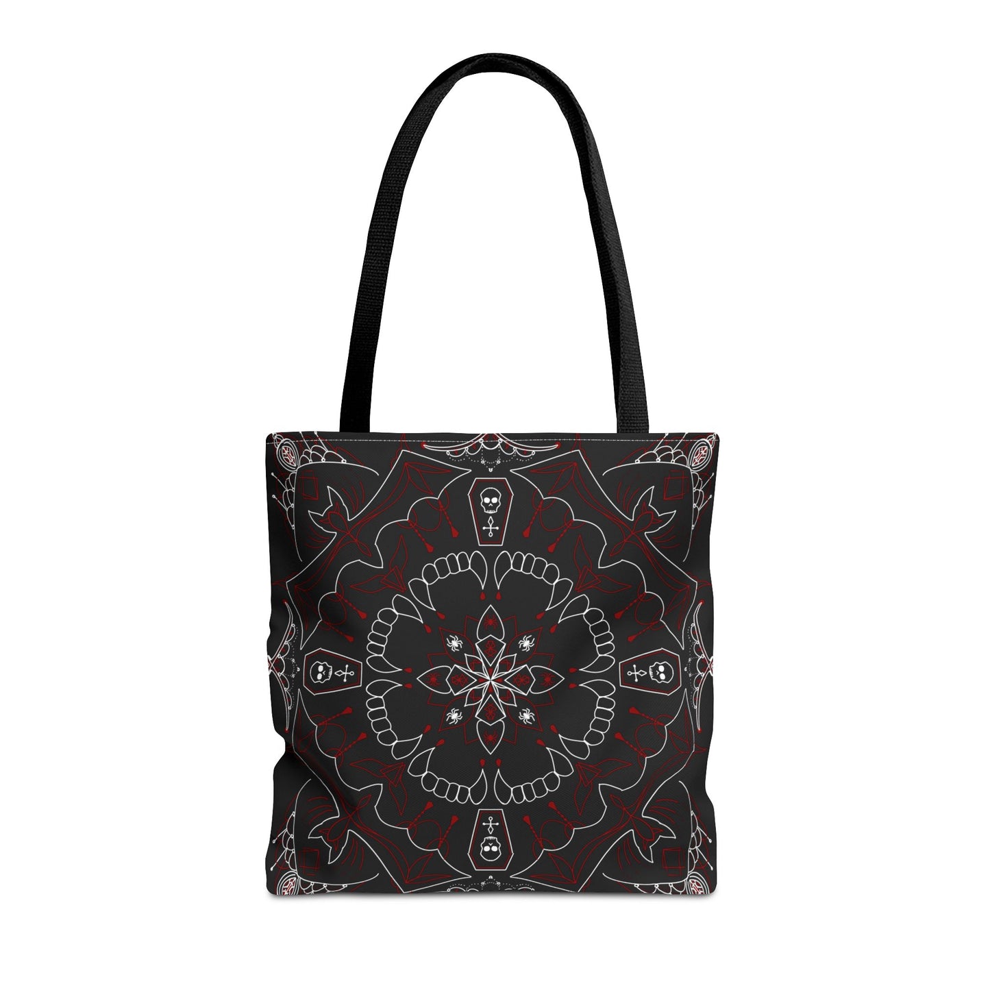 Skull and Coffin Gothic Halloween Tote Bag