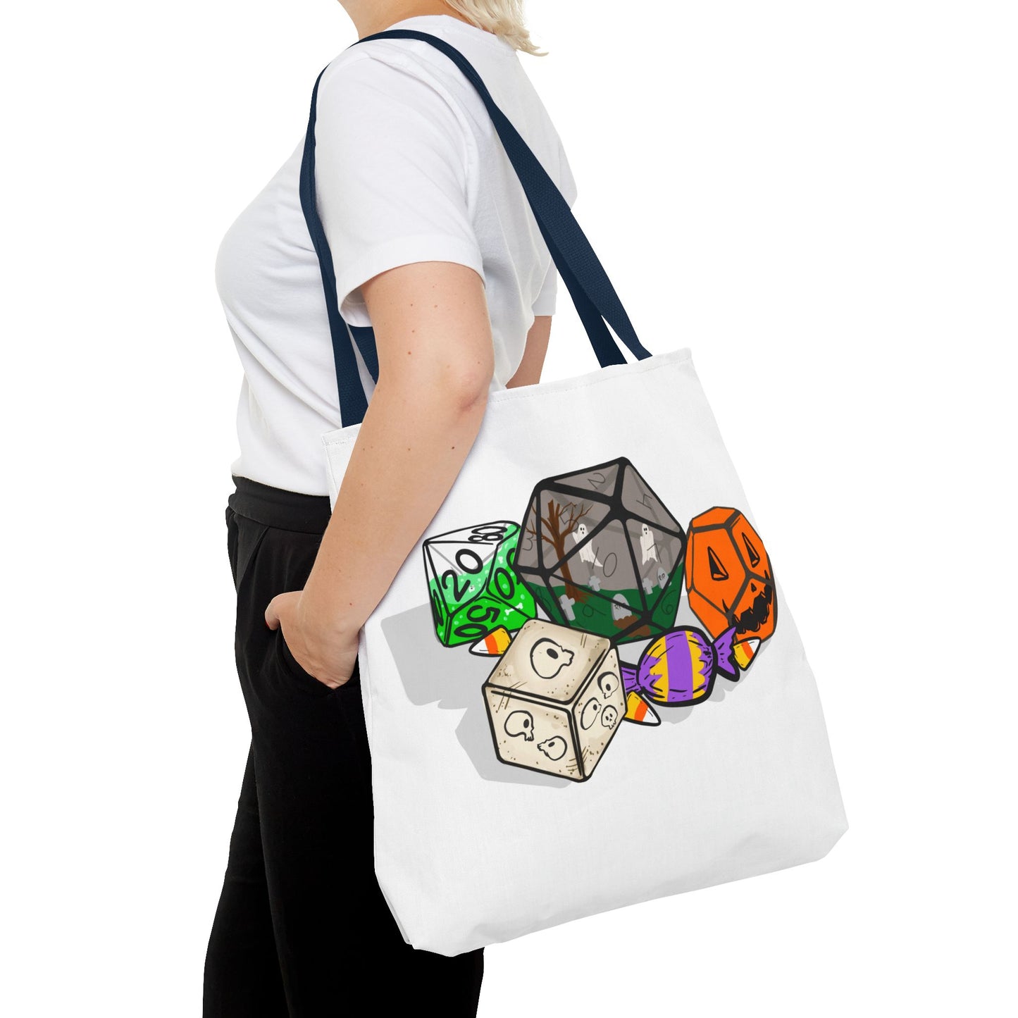 Spooky Dice Halloween Tote Bag