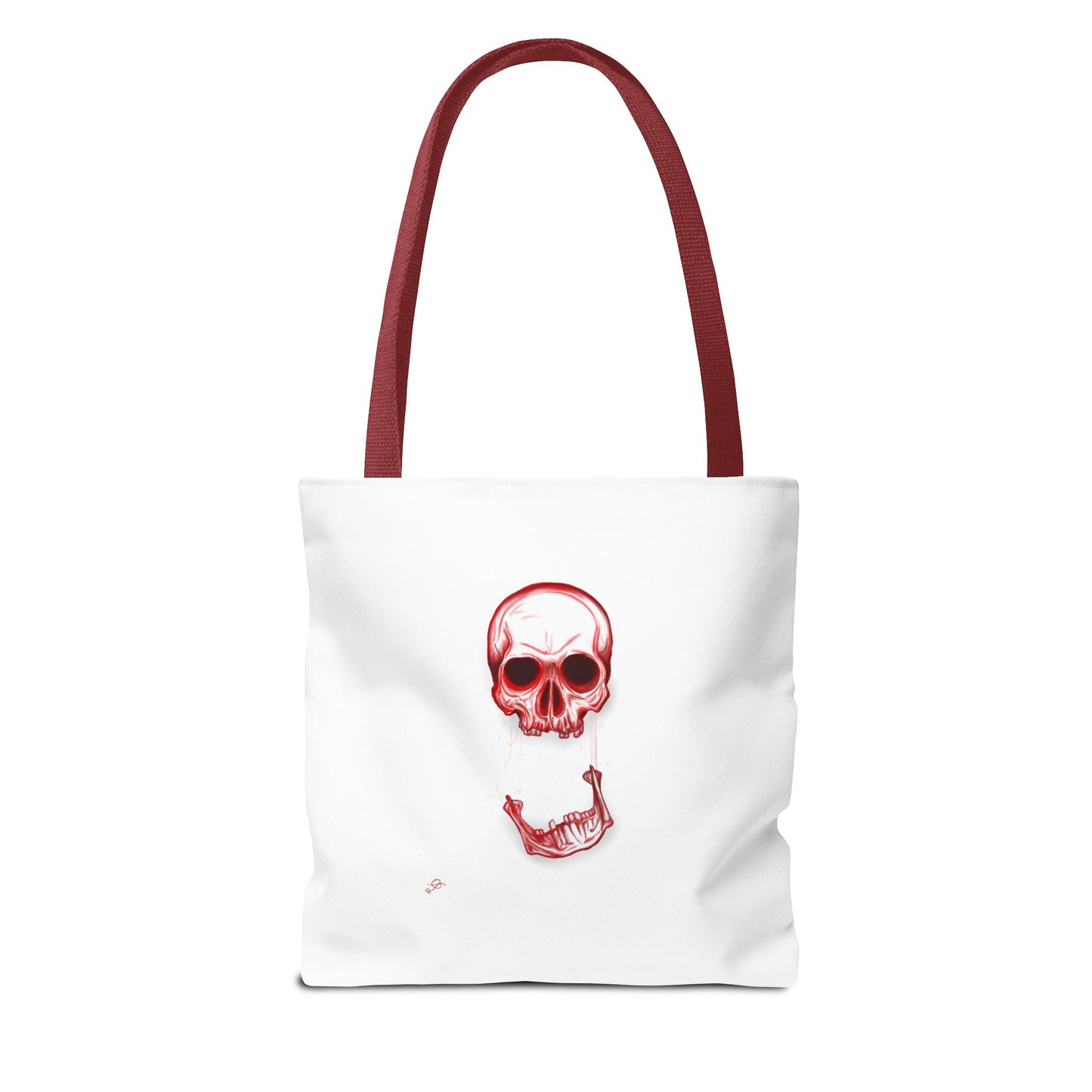 Red Skull Halloween Tote Bag