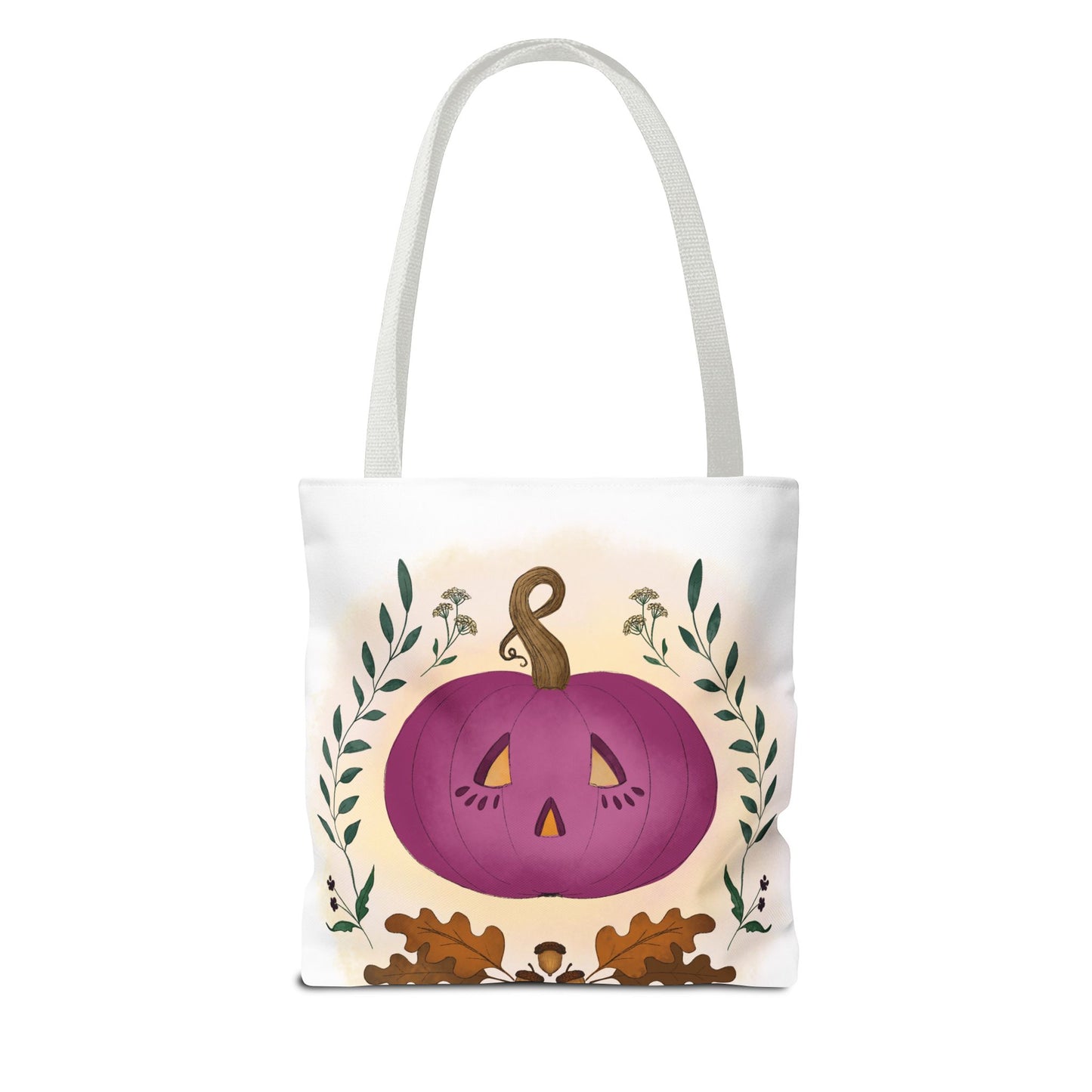 Autumn Pumpkin Vine Halloween Tote Bag