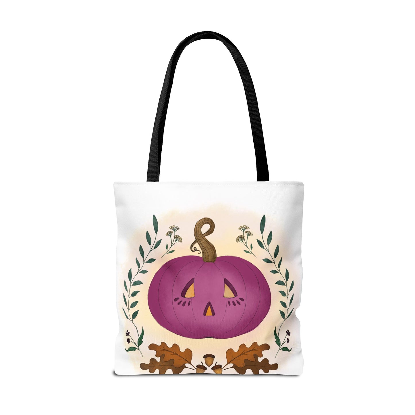 Autumn Pumpkin Vine Halloween Tote Bag