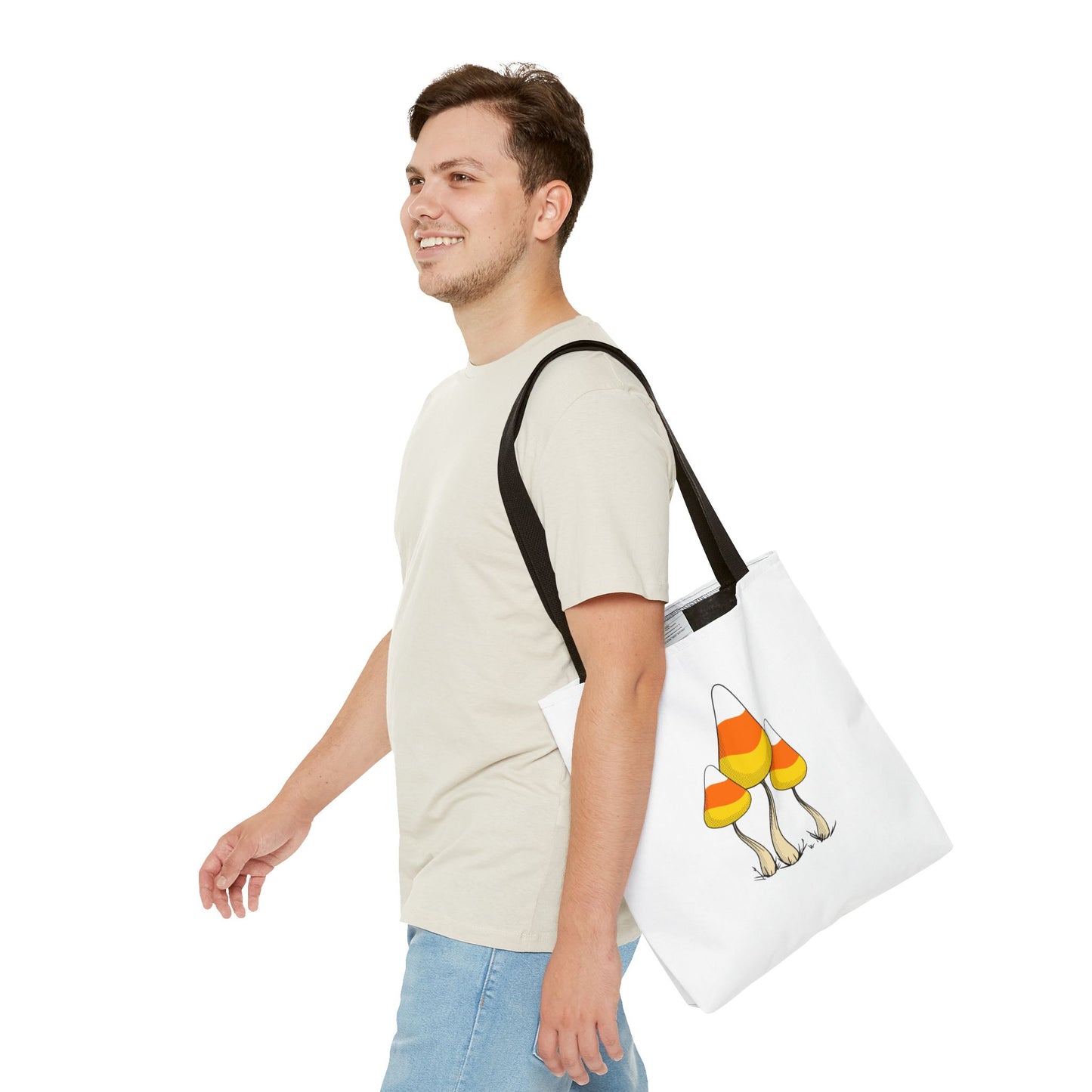 Candy Corn Mushroom Halloween Tote Bag