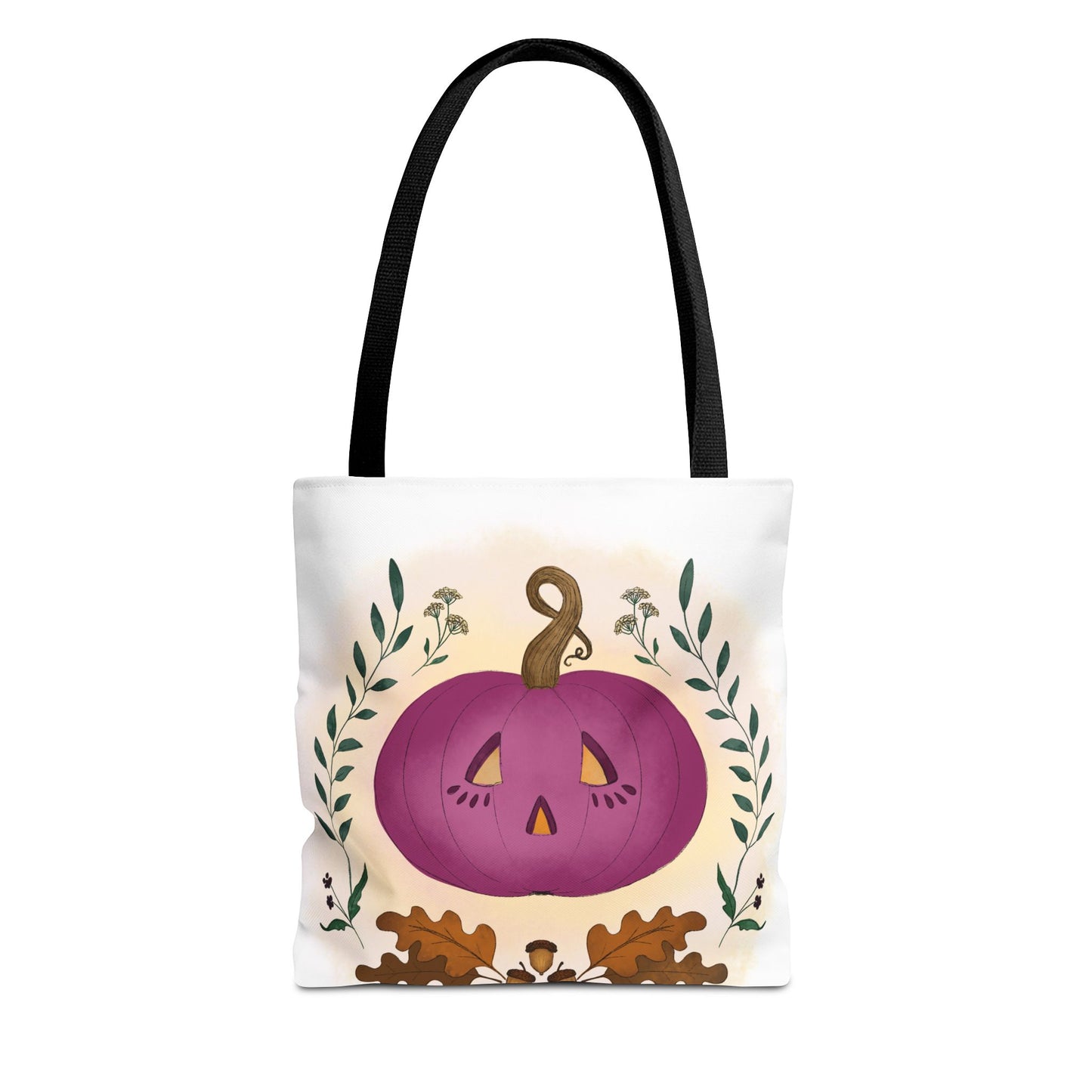 Autumn Pumpkin Vine Halloween Tote Bag