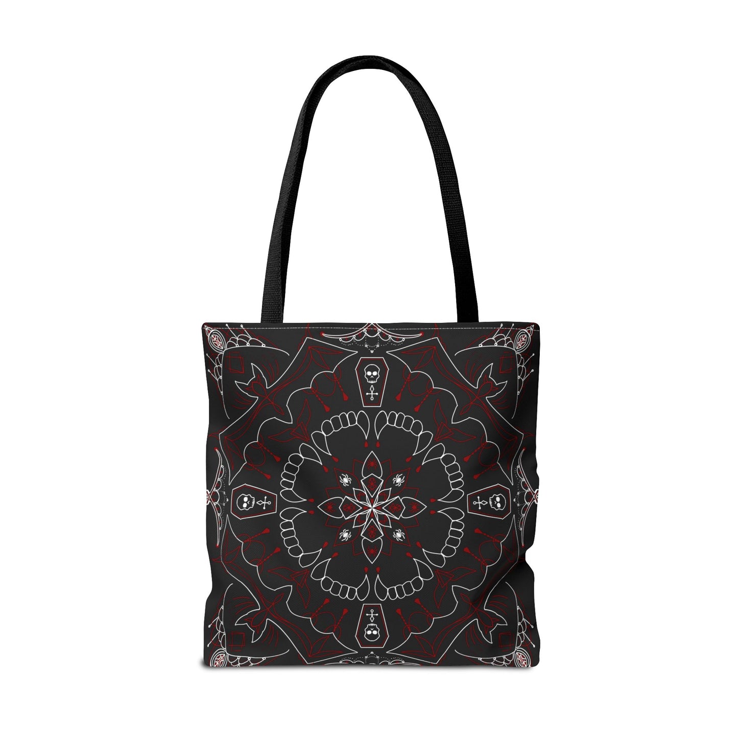 Skull and Coffin Gothic Halloween Tote Bag