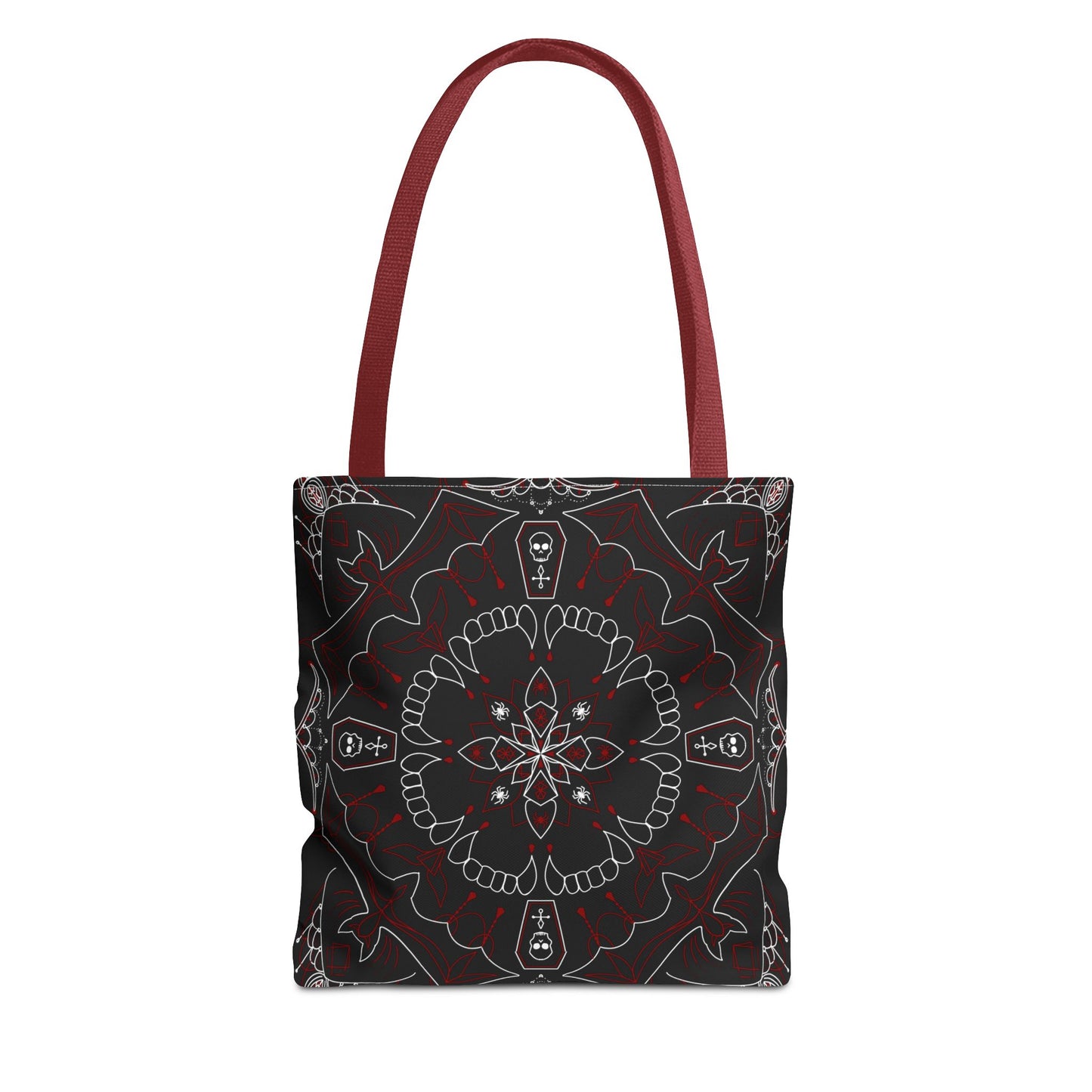 Skull and Coffin Gothic Halloween Tote Bag