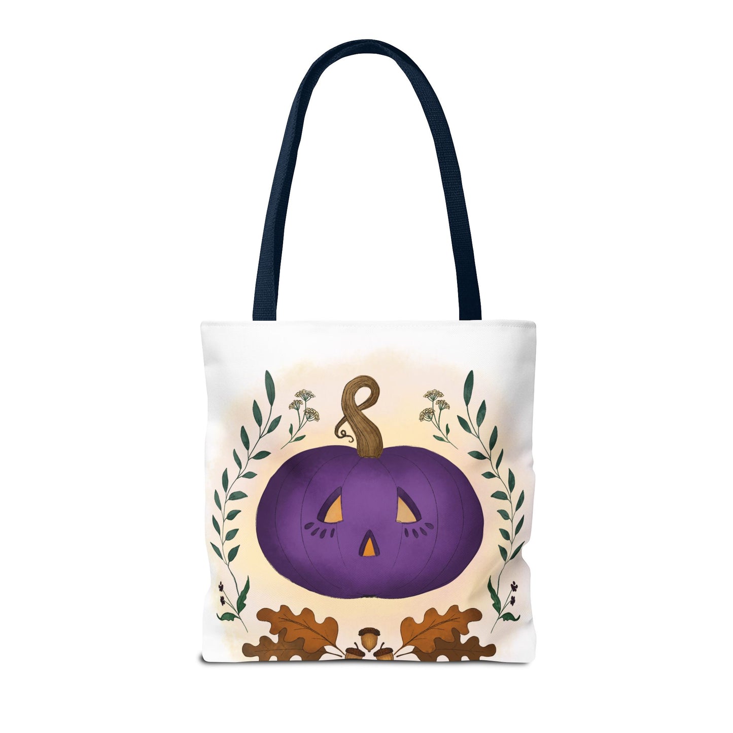 Autumn Pumpkin Vine Halloween Tote Bag